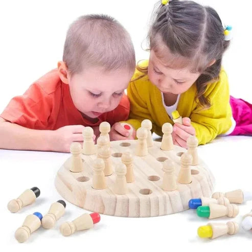 Wooden Memory Chess Game